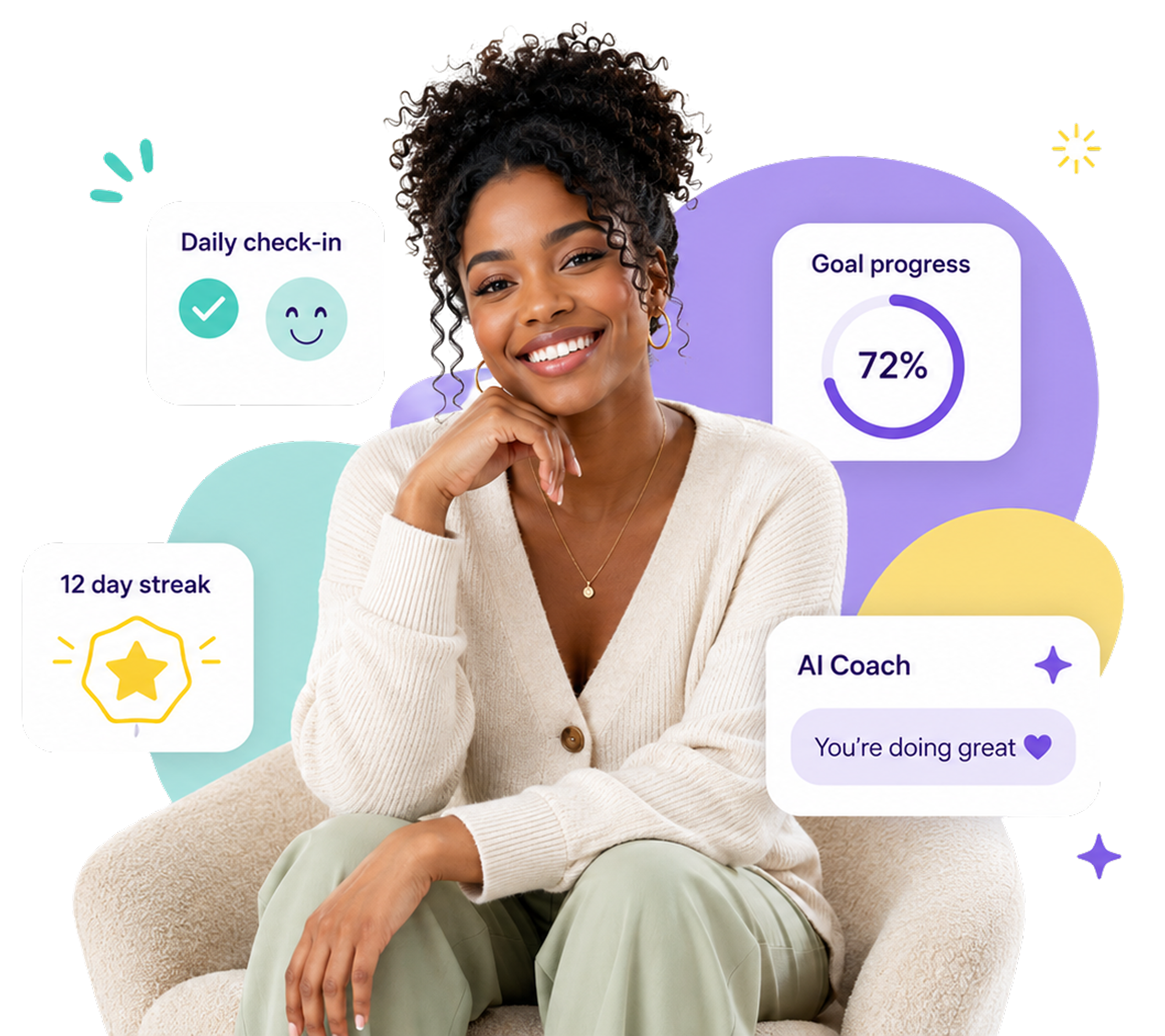 MaxLife AI Coach app shown on a phone